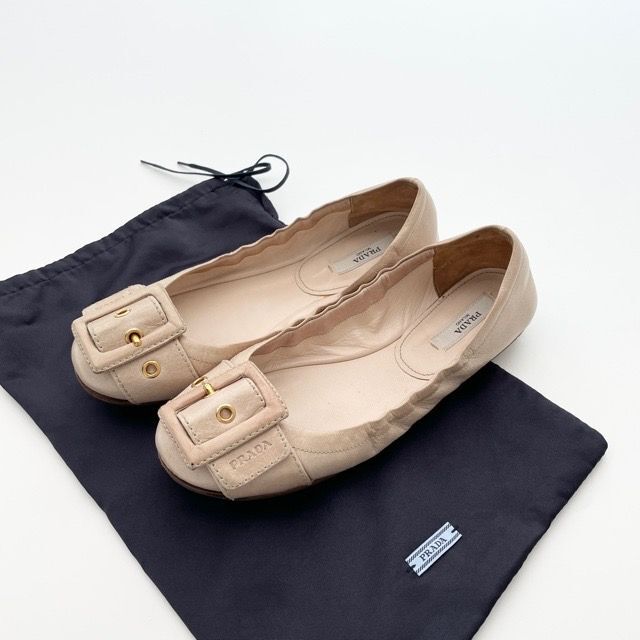 PRADA プラダ バレエシューズ ピンクベージュ 23cm | bombaytools.com