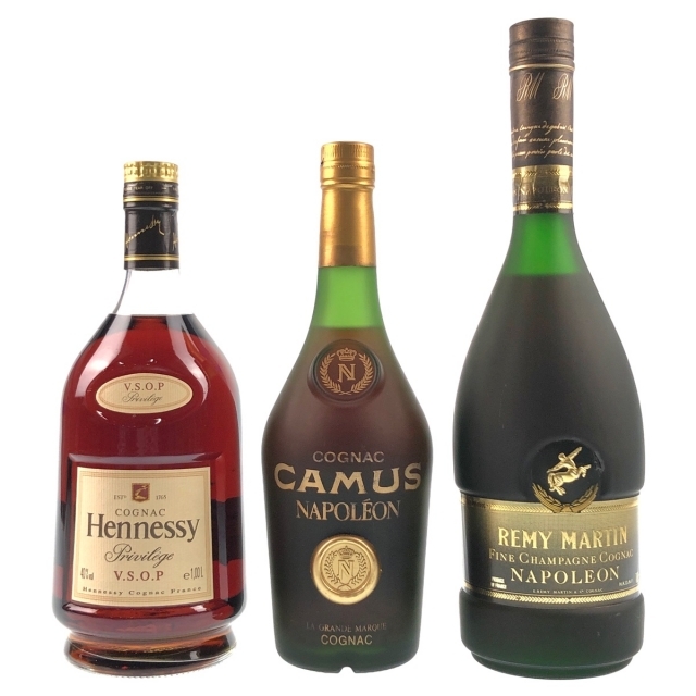 3本 Hennessy CAMUS REMY MARTIN コニャック