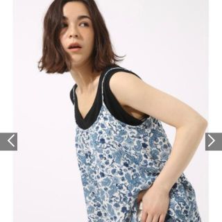 アズールバイマウジー(AZUL by moussy)のペイズリープリントシフォンキャミ(キャミソール)