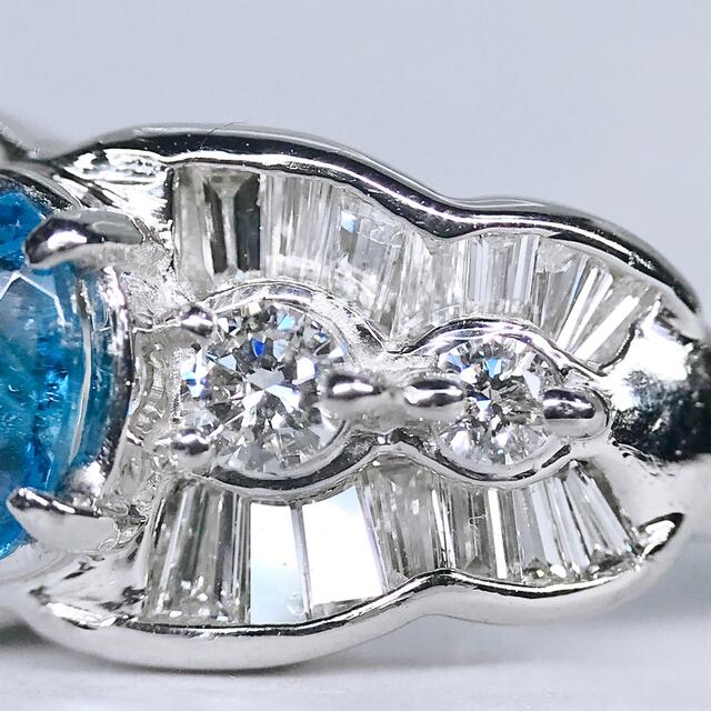 パライバ ブルー トルマリン 0.46ct ダイヤ 0.56ct PT900 3