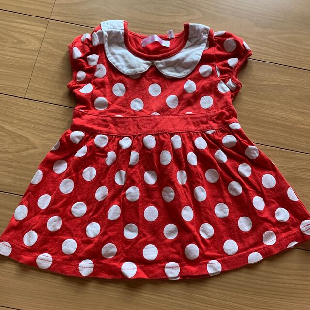 Disney(ディズニー)のミニーちゃん　ワンピース キッズ/ベビー/マタニティのキッズ服女の子用(90cm~)(ワンピース)の商品写真