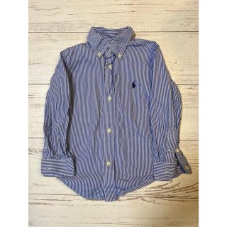 ポロラルフローレン(POLO RALPH LAUREN)のポロラルフローレン　ワンポイントストライプシャツsize100(ブラウス)