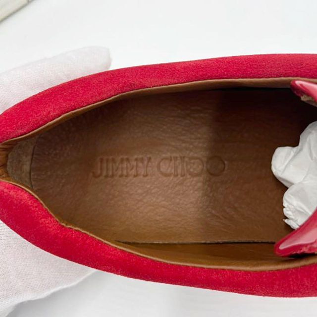 JIMMY CHOO(ジミーチュウ)の新品 JIMMY CHOO ブライアン 赤　スエード メダリオン 29.5相当 メンズの靴/シューズ(スニーカー)の商品写真