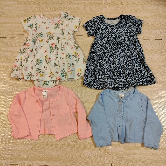 carter's(カーターズ)の状態良好Carter's 股付きワンピース&カーディガン 70 キッズ/ベビー/マタニティのベビー服(~85cm)(ワンピース)の商品写真