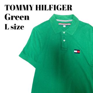 トミーヒルフィガー(TOMMY HILFIGER)の人気カラー！TOMMY HILFIGER ポロシャツ グリーン L(ポロシャツ)