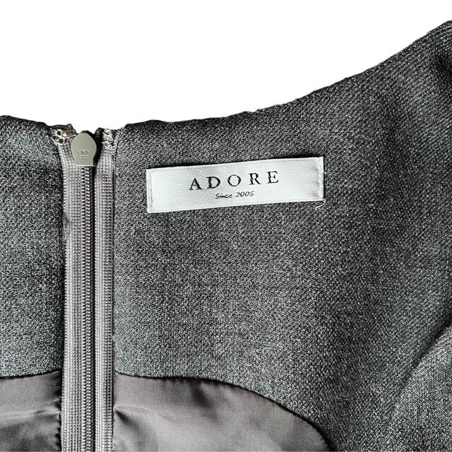 ADORE(アドーア)のアドーア ADORE ジャンパースカート ワンピース ウール 38 M グレー レディースのワンピース(ひざ丈ワンピース)の商品写真