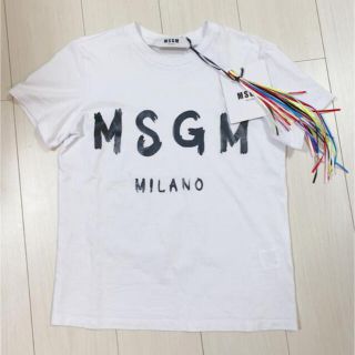 エムエスジイエム(MSGM)のMSGM レディース ホワイトロゴ半袖Tシャツ XS(Tシャツ(半袖/袖なし))