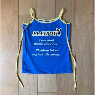 専用 90s vintage play boy lame ribbon ca(キャミソール)