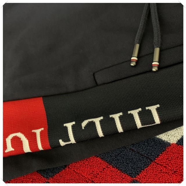 TOMMY HILFIGER(トミーヒルフィガー)のINTARSIA SWEATSHORT　ハーフパンツ　ネイビーM  メンズのパンツ(ショートパンツ)の商品写真