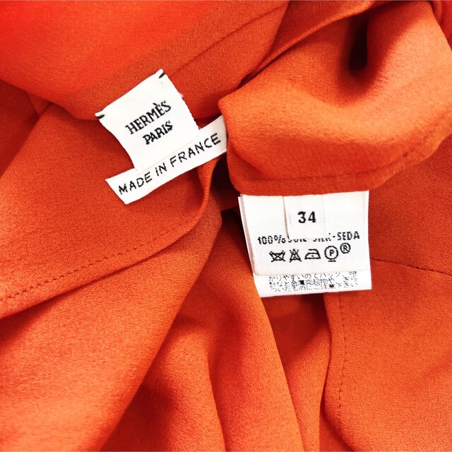 セット送料無料 美品 HERMES エルメス オレンジ シャツ トップス