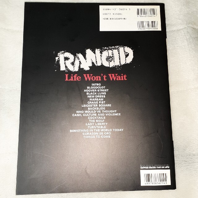 Rancid　ランシド　バンドスコア エンタメ/ホビーの本(楽譜)の商品写真