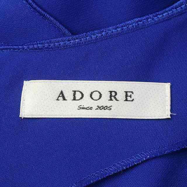 ADORE(アドーア)のアドーア ADORE ブラウス カットソー フレンチスリーブ 38 M 青 レディースのトップス(シャツ/ブラウス(半袖/袖なし))の商品写真