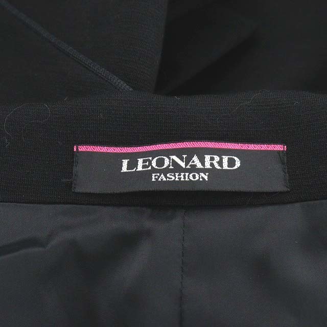 LEONARD(レオナール)のレオナール テーラードジャケット ウール シングル 9AR M 黒 レディースのジャケット/アウター(その他)の商品写真