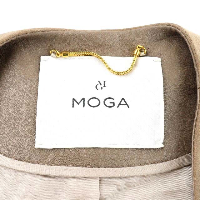 MOGA(モガ)のモガ 近年モデル レザーコート ノーカラーコート ロング丈 13 XL ベージュ レディースのジャケット/アウター(その他)の商品写真