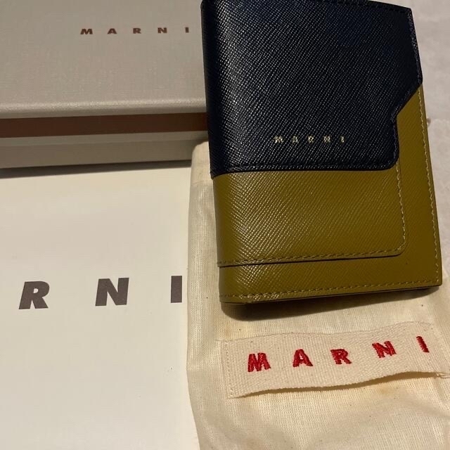 MARNI バイカラー 2つ折り財布-