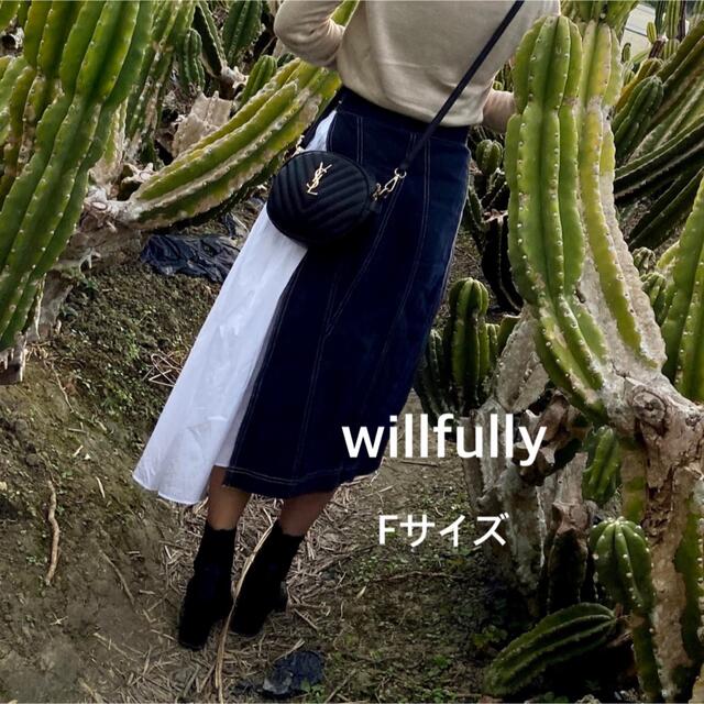 willfully完売品コード刺繍スカート　ブラック