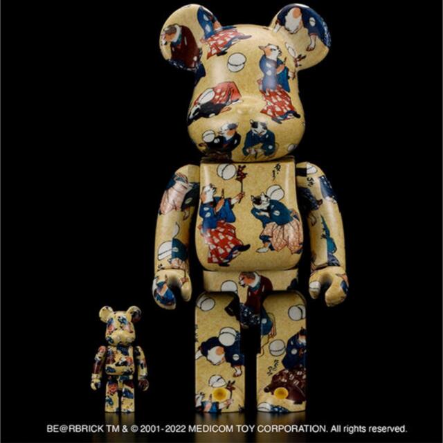 オーセンティック BE@RBRICK 歌川国芳「流行猫の曲鞠」 100% u0026 400