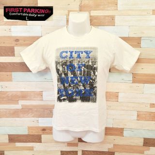 ファーストパーキング(First Parking)の【FIRST PARKING】 良品 ファーストパーキング ホワイト 半袖T L(Tシャツ/カットソー(半袖/袖なし))