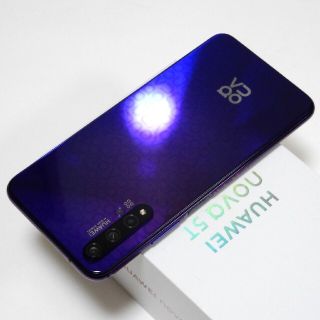 ファーウェイ(HUAWEI)のSIMフリー HUAWEI nova5T 128GB/8GB パープル(スマートフォン本体)