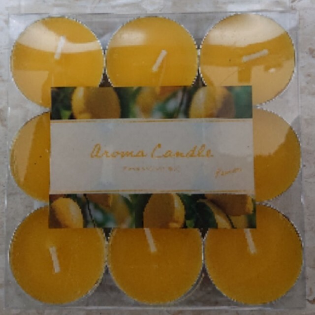 アロマキャンドル(レモン) ハンドメイドのインテリア/家具(アロマ/キャンドル)の商品写真