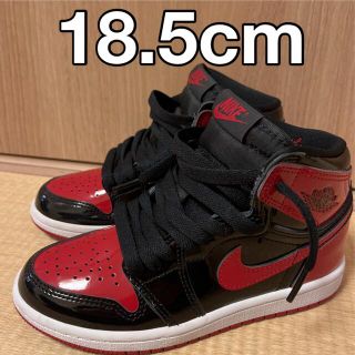 ナイキ(NIKE)のNIKE エアジョーダン1 パテント ブレッド 18.5cm(スニーカー)