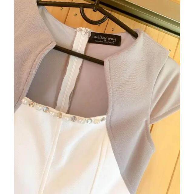 キャバクラ  ドレス　S M 袖あり　ストレッチ レディースのフォーマル/ドレス(ミニドレス)の商品写真