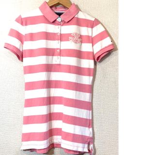 トミーヒルフィガー(TOMMY HILFIGER)のTOMMY HILFIGER★ポロシャツ★ワンポイント★トミーヒルフィガー★白桃(ポロシャツ)