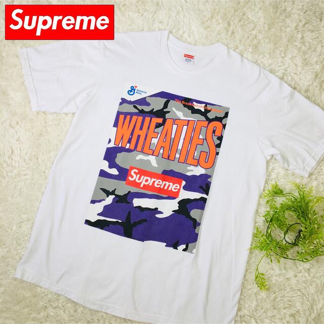 美品】 supreme シュプリーム デカロゴ ゆるダボ 白 Lサイズ