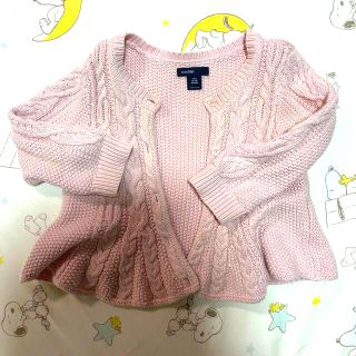 ベビーギャップ(babyGAP)のベビーギャップ baby gap 綿ペプラムカーデ 80(カーディガン/ボレロ)