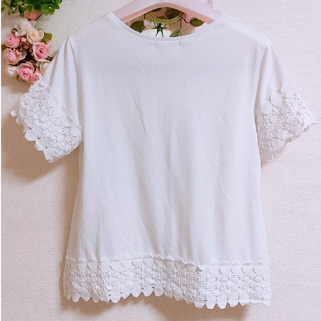 DRESKIP(ドレスキップ)のDRESKIP ドレスキップレースカットソー　Tシャツ レディースのトップス(カットソー(半袖/袖なし))の商品写真