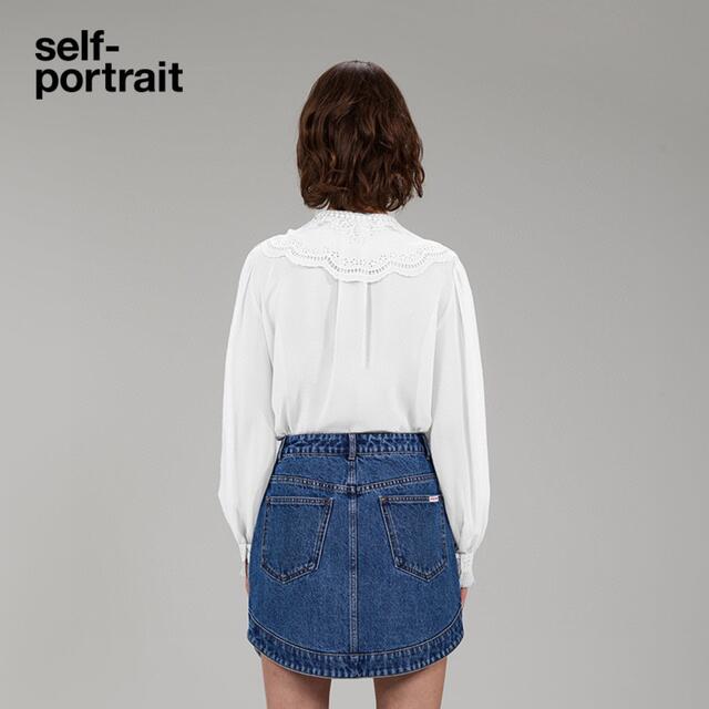 SELF PORTRAIT(セルフポートレイト)の❤️正規品Selfportrait22新作新品ダク付け★白　長袖ブラウス　3色 レディースのトップス(シャツ/ブラウス(長袖/七分))の商品写真