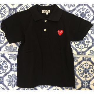 コムデギャルソン(COMME des GARCONS)のPLAY COMME des GARCONSコムデギャルソン 黒 半袖ポロシャツ(Tシャツ/カットソー)