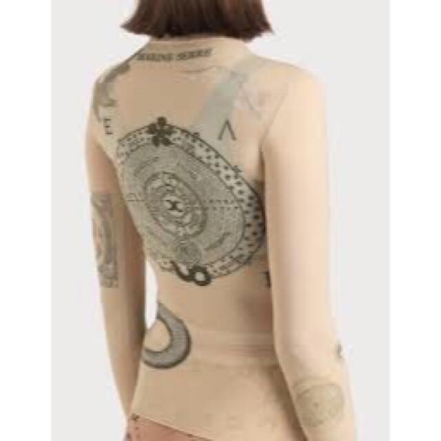 marine serre second skin tattoo top 21AW