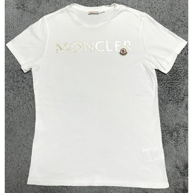 SALE mocler メタリックロゴ　ワッペンtシャツ目立つ傷汚れ特にありません