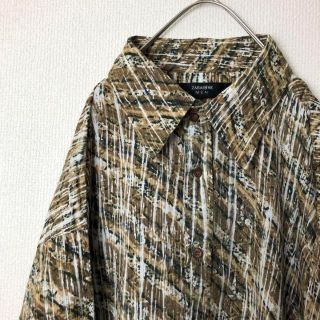 【一点モノ】古着　ヴィンテージ　柄シャツ　ビッグシルエット(シャツ)