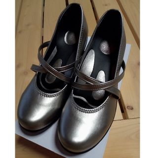 リゲッタ(Re:getA)のリゲッタ　クロスベルトウェッジパンプス　シルバー(ハイヒール/パンプス)