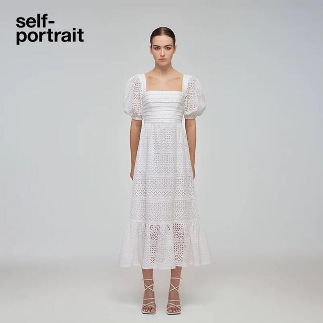 ❤️正規品Selfportrait22新作新品★白ロングワンピース　ドレス