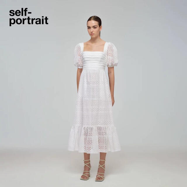 ❤️正規品Selfportrait22新作新品★白ロングワンピース　ドレス