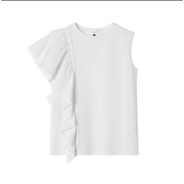 LE CIEL BLEU(ルシェルブルー)のルシェルブルー　Taffeta Ruffle Sleeveless Top レディースのトップス(カットソー(半袖/袖なし))の商品写真