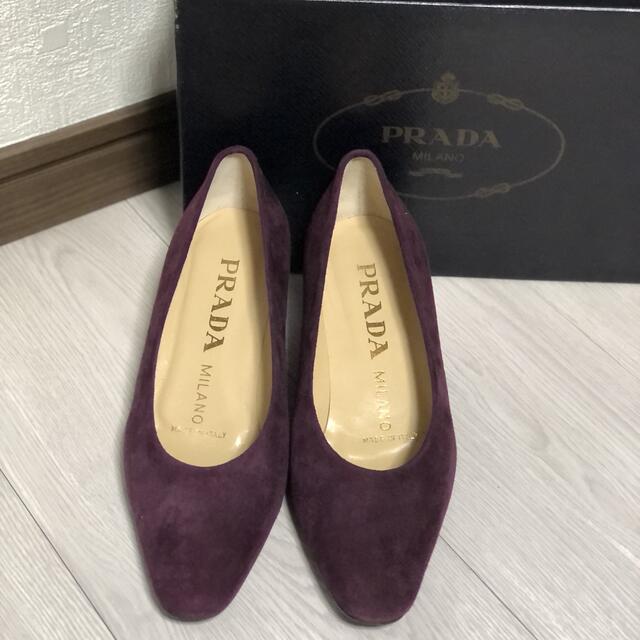 PRADA(プラダ)の美品）PRADA プラダ パンプス　パープル　22.5cm レディースの靴/シューズ(ハイヒール/パンプス)の商品写真