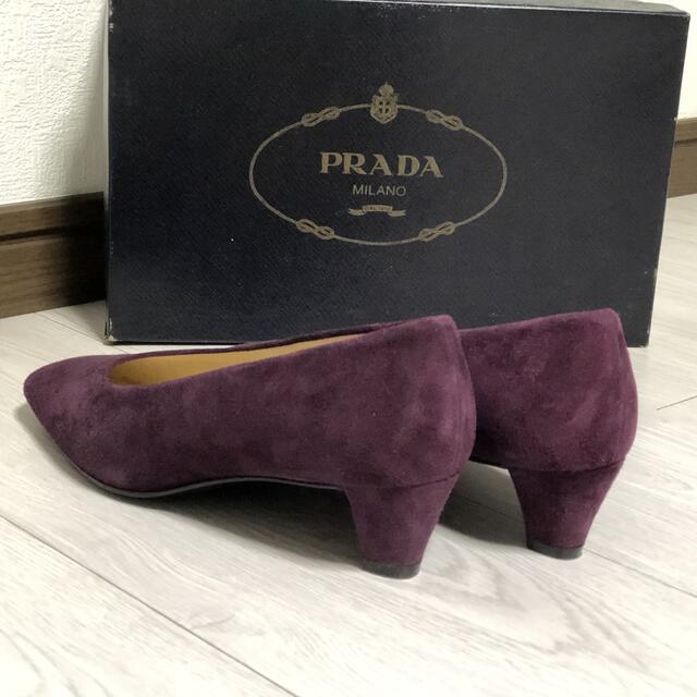 PRADA(プラダ)の美品）PRADA プラダ パンプス　パープル　22.5cm レディースの靴/シューズ(ハイヒール/パンプス)の商品写真