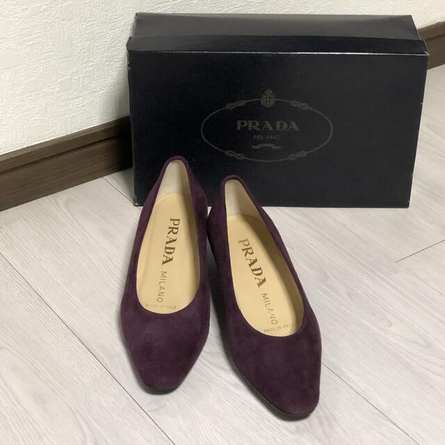 PRADA(プラダ)の美品）PRADA プラダ パンプス　パープル　22.5cm レディースの靴/シューズ(ハイヒール/パンプス)の商品写真