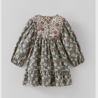 ザラキッズ(ZARA KIDS)のZARA新品未使用パッチワークデザインワンピース(ワンピース)