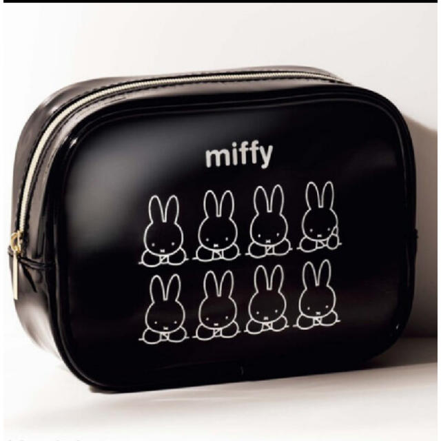 miffy 高級感溢れるエナメル調 マチたっぷり ポーチ &ROSY 付録 レディースのファッション小物(ポーチ)の商品写真