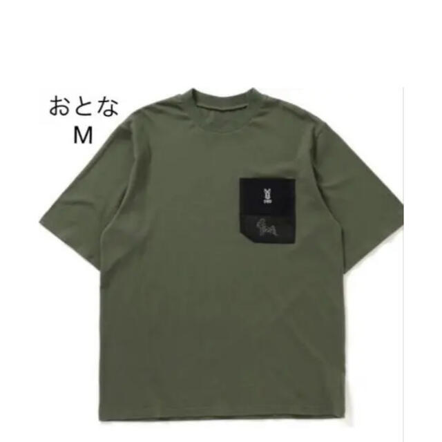 DOD✖️ブリーズ　刺繍ポケットTシャツ（オトナ）カーキMサイズ