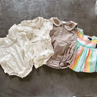 ベビーギャップ(babyGAP)のニャン様専用ロンパースセット 2点 韓国子供服 70(ロンパース)