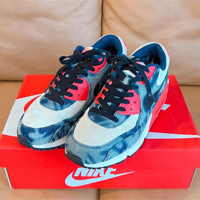 アトモスコラボ　NIKE AIRMAX90 BLEACHEDDENIM 26.5アニバーサリー