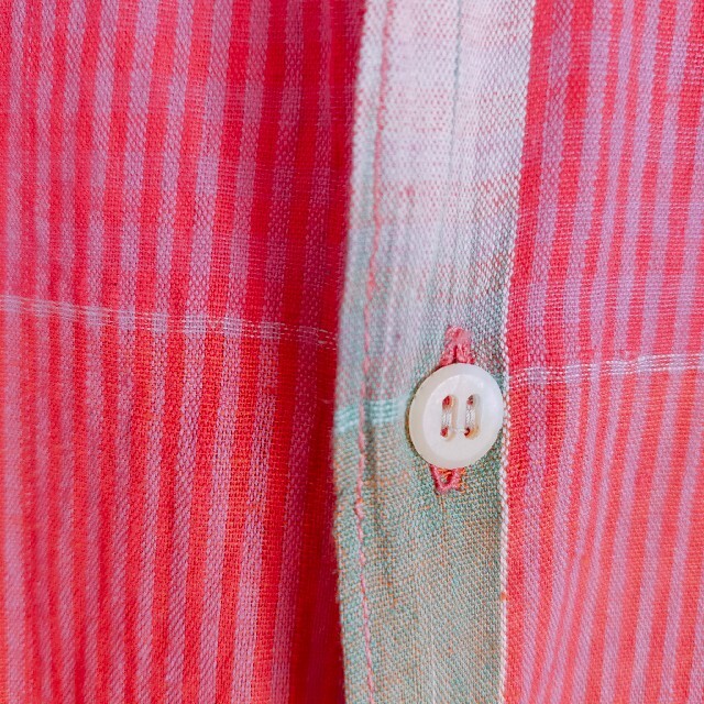 SEVEN　デッドストック　コットン　ピンク　オレンジ　イエロー　M メンズのトップス(シャツ)の商品写真
