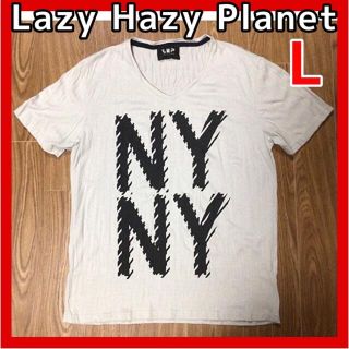 エルエイチピー(LHP)の【LHP】Lazy Hazy Planet シワ加工 半袖 Tシャツ メンズ L(Tシャツ/カットソー(半袖/袖なし))