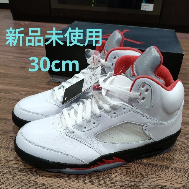 AIR JORDAN 5 新品未使用 30cm FIRE RED